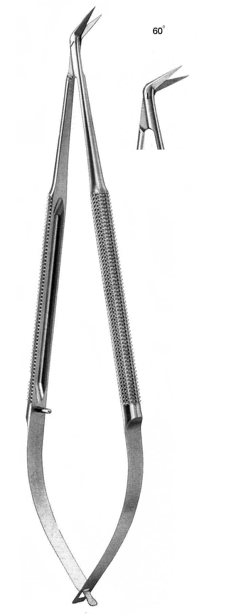 MİKRO MAKAS EĞRİ  60º 16.5 CM   